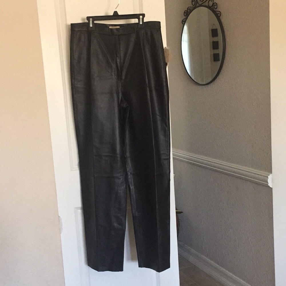 New apostrophe genuine leather pants